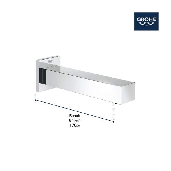 GROHE Eurocube Wall Mounted Tub Spout Wayfair